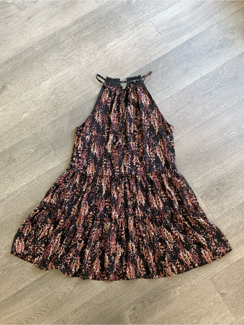 Anthropologie DREW Floral Print Halter Neck Dress